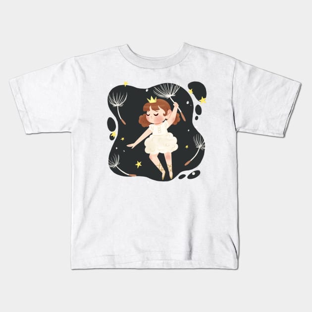 Dandelion Princess Kids T-Shirt by Lobomaravilha